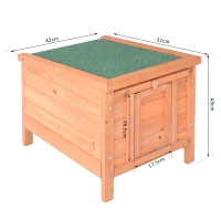 PawHut 20" Wooden Guinea Pigs Hutches-Fir Wood(m-3)