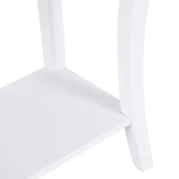 HOMCOM Console Table Modern Sofa Side Desk with Storage Shelves Drawers for Living Room Entryway Bedroom Ivory White(m-9)