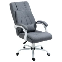 Vinsetto Office Chair w/ Massage Pillow Executive Reclining Ergonomic USB Power Adjustable Height 360° Swivel Base Grey(m-11)