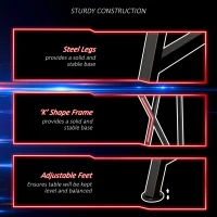 HOMCOM Racing Gaming Desk Carbon Fiber Style Computer Table with Elevated Monitor Shelf, Headphone Hook and Cup Holder, Black(m-6)