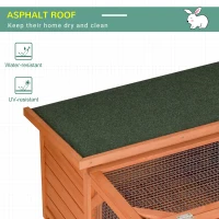 PawHut Guinea Pigs Hutches Off-ground Small Animal Guinea Pig House 125.5 x 100 x 49cm(m-4)