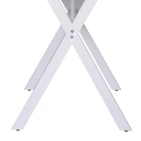 HOMCOM Dining Table Drop Leaf Metal Frame MDF Top Folding Expandable 6 Person Oak(m-8)