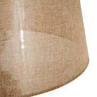 HOMCOM Tripod Floor Lamp Wooden Adjustable Modern Illumination Design E27 Bulb Compatible (Cream Shade) 99-143H(m-7)