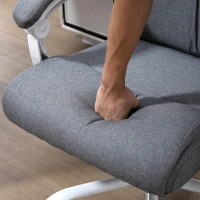 Vinsetto Office Chair w/ Massage Pillow Executive Reclining Ergonomic USB Power Adjustable Height 360° Swivel Base Grey(m-9)