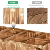 Outsunny Horta Vertical de Madeira 120x60x81cm Floreira Elevada para Cultivo de Plantas Flores com Prateleira Inferior para Jardim Terraço Exterior Madeira(m-4)