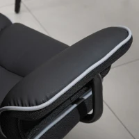 Vinsetto Executive Office Chair, PU Leather High Back Desk Chair with Height Adjustable, Reclining Swivel Computer Chair for Home, Black(m-9)