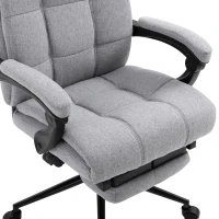 Vinsetto Ergonomic Office Desk Chair Adjustable Height Rolling Swivel w/Armrest Light Grey(m-8)