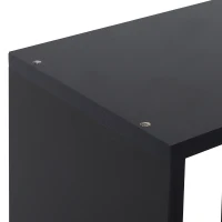 HOMCOM 5 Units Storage Shelf Bookcase Home Display Square Frame w/ Melamine Surface Foot Pads Living Room Bedroom Furniture Black(m-6)