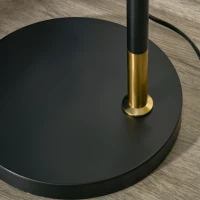 HOMCOM Arc Floor Lamp, Standing Reading Light, with Adjustable Lampshade, and Round Base for Living Room, Office, Bedroom, 160cm, Black Gold(m-9)
