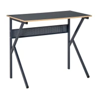 HOMCOM Home Office Computer Desk, Modern Simple Style Writing Table, PC Laptop Workstation with K-Shaped Legs for Study, Bedroom, Living Room, Navy Blue(m-1)