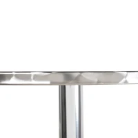 HOMCOM Height Adjustable Bistro Table Pub Bar Square Table Stainless Steel Top Aluminium Edge 60 x 60cm(m-9)