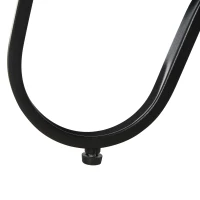 HOMCOM Retro Two-Tier Coffee Table w/ Curved Metal Frame Adjustable Feet Oak-Effect Round Tops Side End Home Furniture Stylish Living Room(m-8)