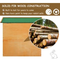 Pawhut Wooden 90cm 2 Tiers Guinea Pigs Hutches(m-8)