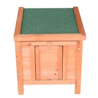 PawHut 20" Wooden Guinea Pigs Hutches-Fir Wood(m-9)