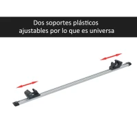 HOMCOM Juego de Barras para Techo Universales tipo Baca Portaequipajes de Aluminio con Cierre para Coche 125cm Ancho(m-5)