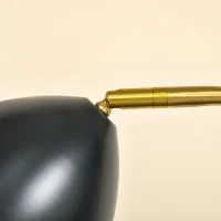 HOMCOM Arc Floor Lamp, Standing Reading Light, with Adjustable Lampshade, and Round Base for Living Room, Office, Bedroom, 160cm, Black Gold(m-8)