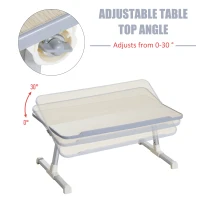 HOMCOM Foldable Laptop Stand Notebook PC Bed Table Desk Portable Height & Angle Adjustable(m-7)