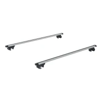 HOMCOM Juego de Barras para Techo Universales tipo Baca Portaequipajes de Aluminio con Cierre para Coche 125cm Ancho(m-1)