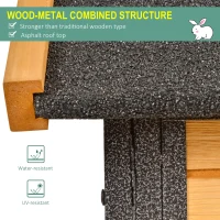 PawHut Wood-metal Guinea Pigs Hutches Elevated Pet Bunny House Rabbit Cage with Slide-Out Tray Outdoor(m-4)