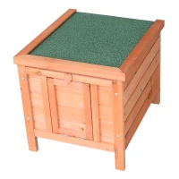 PawHut 20" Wooden Guinea Pigs Hutches-Fir Wood(m-8)
