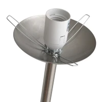 HOMCOM 171cm Glass Globe Floor Lamp Metal Frame Sphere Light Pedal Switch Home Office Living Room Modern Unique Standing Beautiful Furnishing - Grey(m-7)