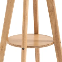 HOMCOM Round Cocktail Bar Table Dinning Table with Wood Legs for Pub, Dining Room, Kitchen & Home bar(m-9)