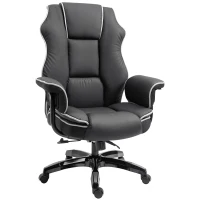 Vinsetto Executive Office Chair, PU Leather High Back Desk Chair with Height Adjustable, Reclining Swivel Computer Chair for Home, Black(m-11)