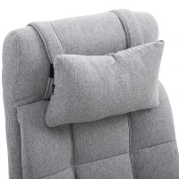 Vinsetto Ergonomic Office Desk Chair Adjustable Height Rolling Swivel w/Armrest Light Grey(m-7)