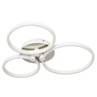 HOMCOM Three Circle LED Ceiling Modern Light with Metal Base for Hallway, Dining Room(m-8)