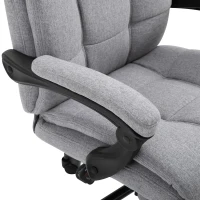 Vinsetto Ergonomic Office Desk Chair Adjustable Height Rolling Swivel w/Armrest Light Grey(m-9)