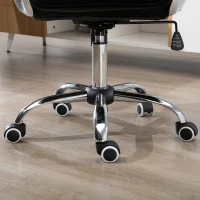 Vinsetto Office Chair Ergonomic 360° Swivel Diamante Tufted Home Work Velour Padded Base 5 Castor Wheels Black(m-9)