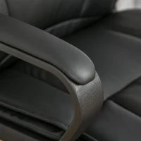 Vinsetto Executive Office Chair Swivel PU Leather Ergonomic Chair for Home, with Arm, Adjustable Height, Black(m-10)