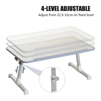 HOMCOM Foldable Laptop Stand Notebook PC Bed Table Desk Portable Height & Angle Adjustable(m-6)