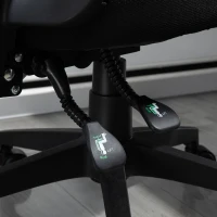 Vinsetto High Back Home Mesh Office Chair Swivel Reclining w/ Lumbar Support Height Adjustable Free Moving Suitable For Working Relaxing Black(m-12)