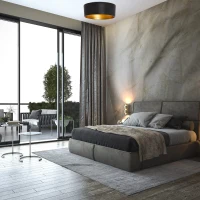 HOMCOM LED Ceiling Light Modern Ceiling Lamp 22W 1500 Lumen Cold White Light Mount Ceiling Lamp for Living Room Bedroom Kitchen Hallway(m-2)