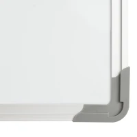 HOMCOM Quadro Magnético com Bandeja 10 Ímás 1 Apagador e 4 Marcadores 90x60cm Branco(m-4)