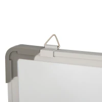 HOMCOM Quadro Magnético com Bandeja 10 Ímás 1 Apagador e 4 Marcadores 90x60cm Branco(m-5)