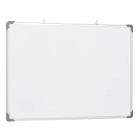 HOMCOM Quadro Magnético com Bandeja 10 Ímás 1 Apagador e 4 Marcadores 90x60cm Branco(m-6)