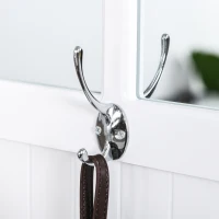 HOMCOM Coat Rack Shoe Bench with Storage 4 In 1 Hall Tree for Entryway Hallway Organizer with Cabinet 3 Hooks Mirrors White(m-7)