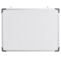 HOMCOM Quadro Magnético Quadro Magnético de Parede Incluí 10 Ímás 1 Apagador e 4 Marcadores 60x45 cm Branco(m-6)