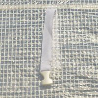 Outsunny Estufa Jardim com 2 portas e 6 janelas enrolaveis 600x300x280 cm Branco(m-8)