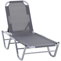 Outsunny Sun Lounger Relaxer Recliner w/ 5-Position Adjustable Backrest Pool Sun Bathing(m-11)
