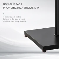 Outsunny Φ35/38/48MM 18KG Steel Square Parasol Stand Base w/ Adjustable Knob Umbrella Stand Garden Patio Outdoor Home, Black(m-5)