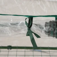 Outsunny Estufa de Jardim com 3 Prateleiras Metálicas e Porta Enrolável Estufa de Varanda Exterior para Cultivo de Plantas Flores 69x49x125cm Transparente(m-7)