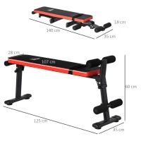 HOMCOM Multifunctional Sit Up Bench Adjustable Leg Placements Exercise Foldable Exercise Machine for Home, Office and Gym(m-3)
