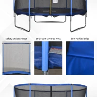 HOMCOM 305cm Trampoline for Kids and Adult with Safety Enclosure Net Spring Pad Waterproof Jump Mat for Outdoor Indoor Use(m-7)