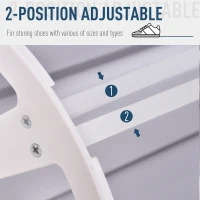 HOMCOM Wooden Shoe Rack Modern Storage Cabinet Cupboard with 4 Doors Hallway Furniture (Black)(m-7)