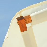 Outsunny Hamac sur Pied avec Support en Bois et Parasol 365 x 57 x 30 cm(m-4)