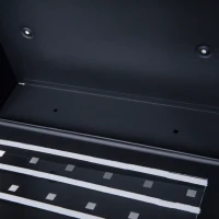 HOMCOM Steel Wall Mounted Mail Box Post Letter Newspaper Holder Outdoor Lockable with Waterproof  Lid -  Black(m-9)