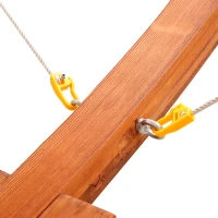 Outsunny Hamac sur Pied avec Support en Bois et Parasol 365 x 57 x 30 cm(m-8)